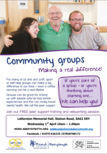 Community Peer support poster in English