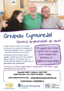 Community Peer support poster in Welsh