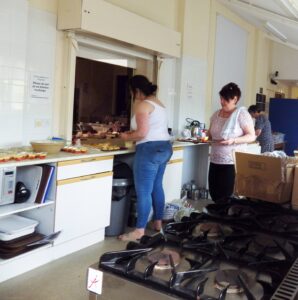 2022 Jubilee 020 Kitchen Staff preparing the Tea Party