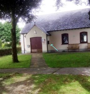 Location of Defibrillator outside Church Hall