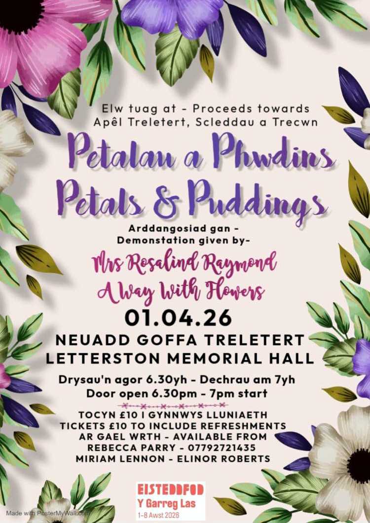 Petals & Puddings Demonstration by Rosalind Raymond 1Apr26