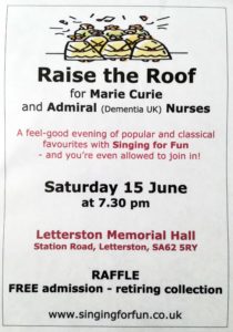 Poster for Singing For Fun concert 15 June 2019