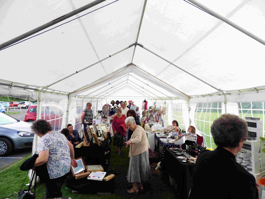 Stalls outside Flower festival 2016