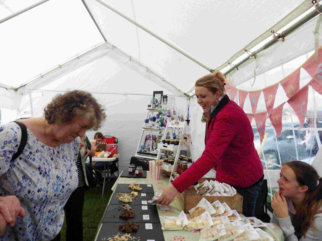 Stalls outside Flower festival 2016