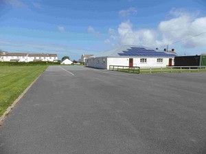 Back of Hall and car park