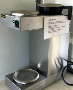 Coffee Maker in kitchen of Letterston Memorial Hall